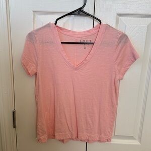 LOFT Pink Vintage soft short sleeve tee